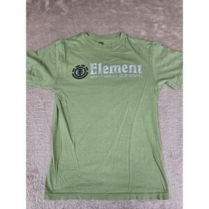 Element Mens Organic Cotton Graphic T-Shirt Green Small Wind Water Fire Earth